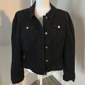 WHBM black jean jacket